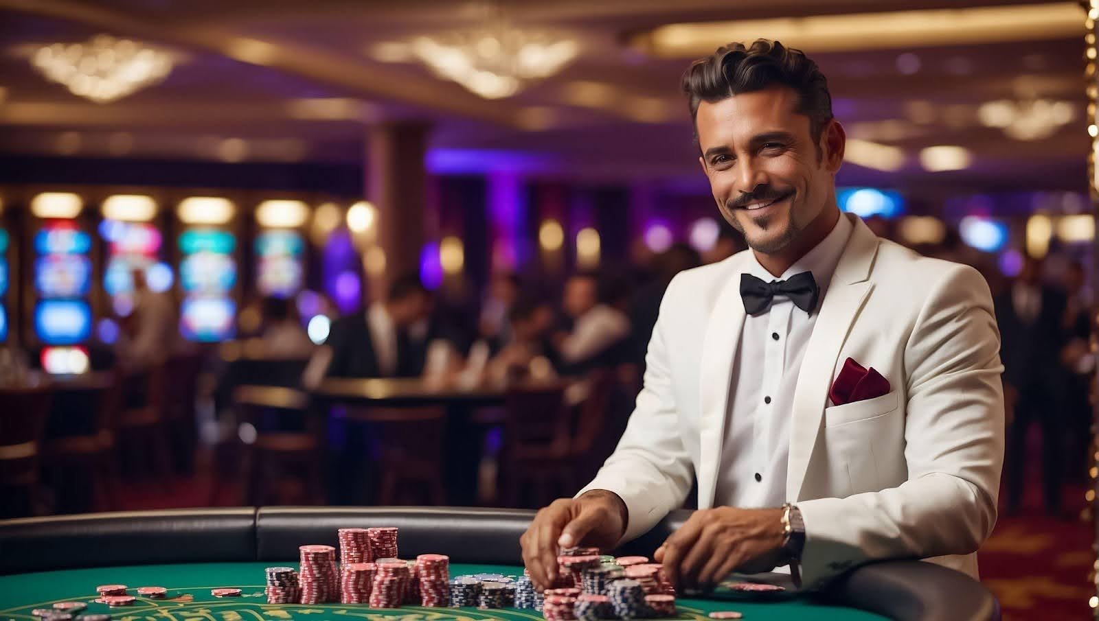 Live casino blackjack table interface